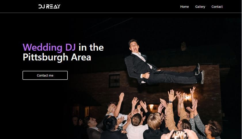 DJ Reay Client Website Link