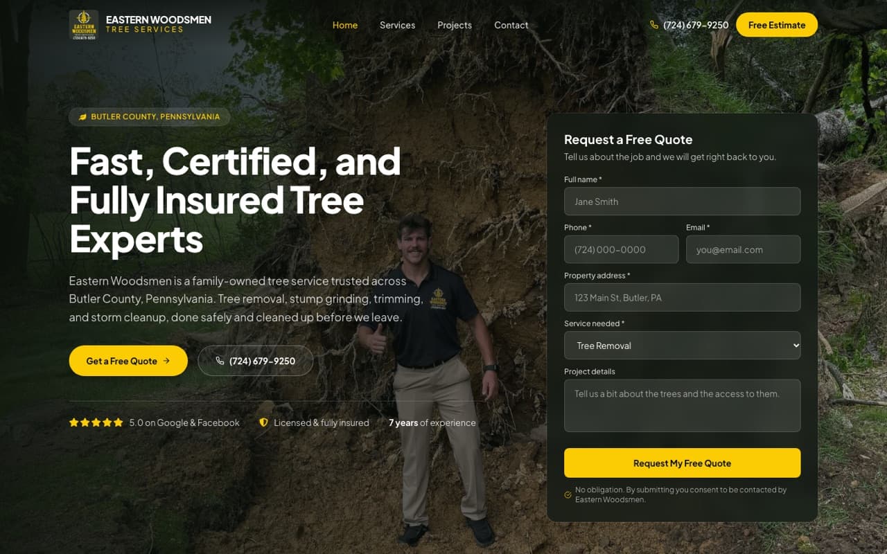 Eastern Woodsmen website